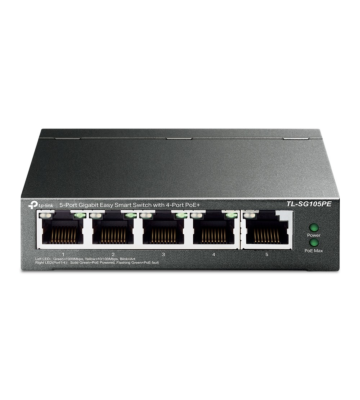 5-portowy, niezarządzany, inteligentny przełącznik PoE TP-Link SG105PE