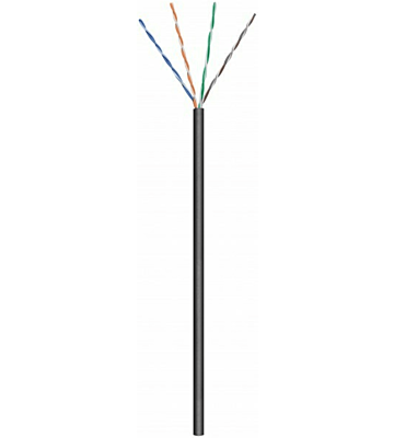 Kabel zewnętrzny CAT6 U/UTP 100m na szpuli sztywny czarny CCA