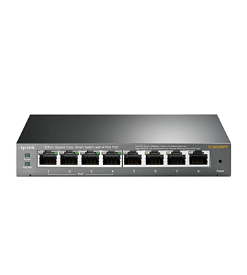 8-portowy niezarządzalny inteligentny przełącznik PoE SG108PE firmy TP-Link