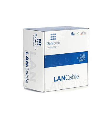 DANICOM Kabel CAT8 S/FTP 50m na bębnie sztywny - LSZH (Dca)