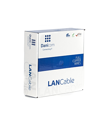 Kabel DANICOM CAT7 S/FTP 50m na rolce, sztywny - LSZH (Dca)
