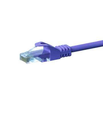 Kabel krosowy UTP CAT5e 1m fioletowy - 100% miedź