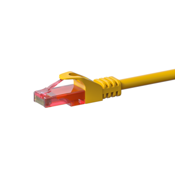 Kabel krosowy UTP CAT6 10m żółty - 100% miedź