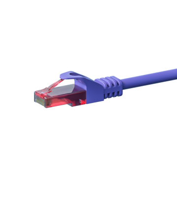 Kabel krosowy UTP CAT6 20m fioletowy - 100% miedź