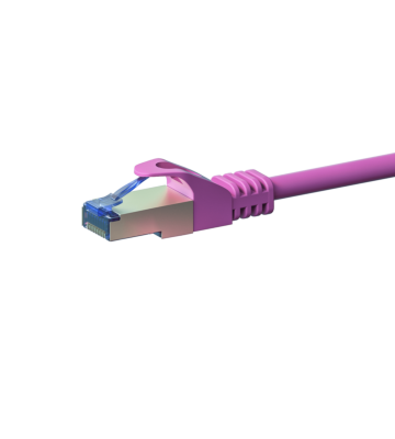 Kabel krosowy CAT6a S/FTP (PIMF) 20m różowy