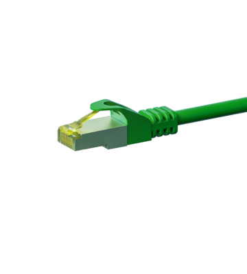 Kabel krosowy Cat7 S/FTP (PIMF) 1m zielony