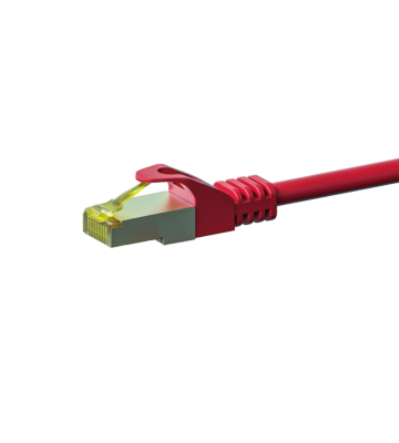 Kabel krosowy Cat7 S/FTP (PIMF) 15m czerwony