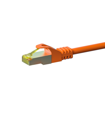Kabel krosowy Cat7 S/FTP (PIMF) 1m pomarańczowy