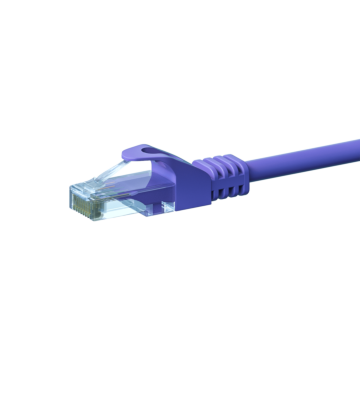 Kabel krosowy UTP CAT6 0,50m fioletowy - CCA