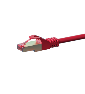 Kabel krosowy CAT6 S/FTP (PIMF) 0,50 m czerwony 