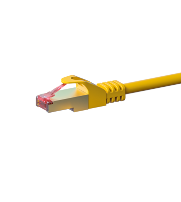 Kabel krosowy CAT6 S/FTP (PIMF) 1m żółty 