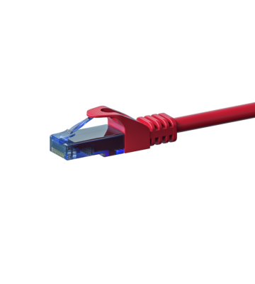 Kabel krosowy UTP CAT6a 10m czerwony - 100% miedź
