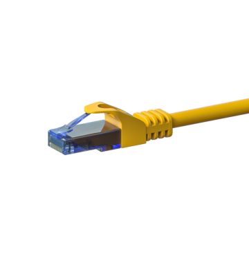 Kabel krosowy UTP CAT6a 0,50m żółty - 100% miedź