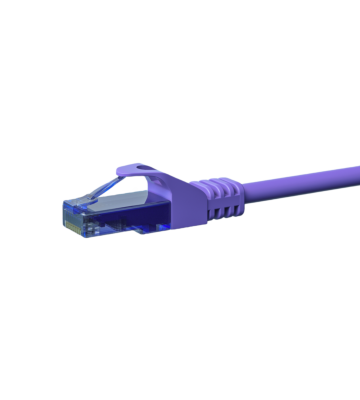 Kabel krosowy UTP CAT6a 0,15 m fioletowy - 100% miedź