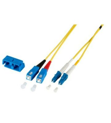 Kabel światłowodowy dupleksowy OS2 LC-SC 15m