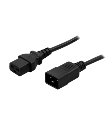 Kabel zasilający C19 do C20 1,80m czarny