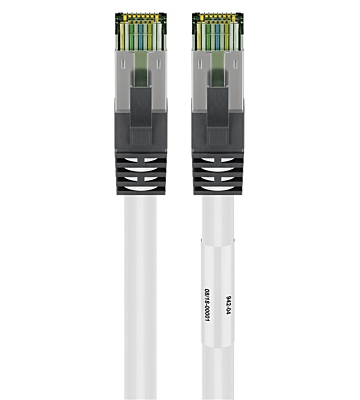 Kabel krosowy Cat8 S/FTP (PIMF) 0,50 m biały