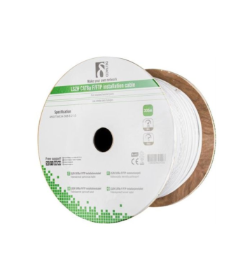 Kabel instalacyjny Alfaco Cat6a F/FTP 305m 500mHz na szpuli, sztywny, 100% miedziany LSZH (Eca)