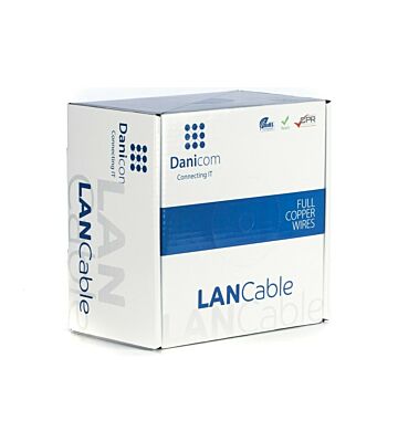DANICOM CAT6 FTP 100m kabel na rolce elastyczny - PVC (Fca)