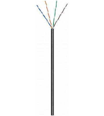 Kabel zewnętrzny CAT6 U/UTP 100m na szpuli, elastyczny, czarny, CCA