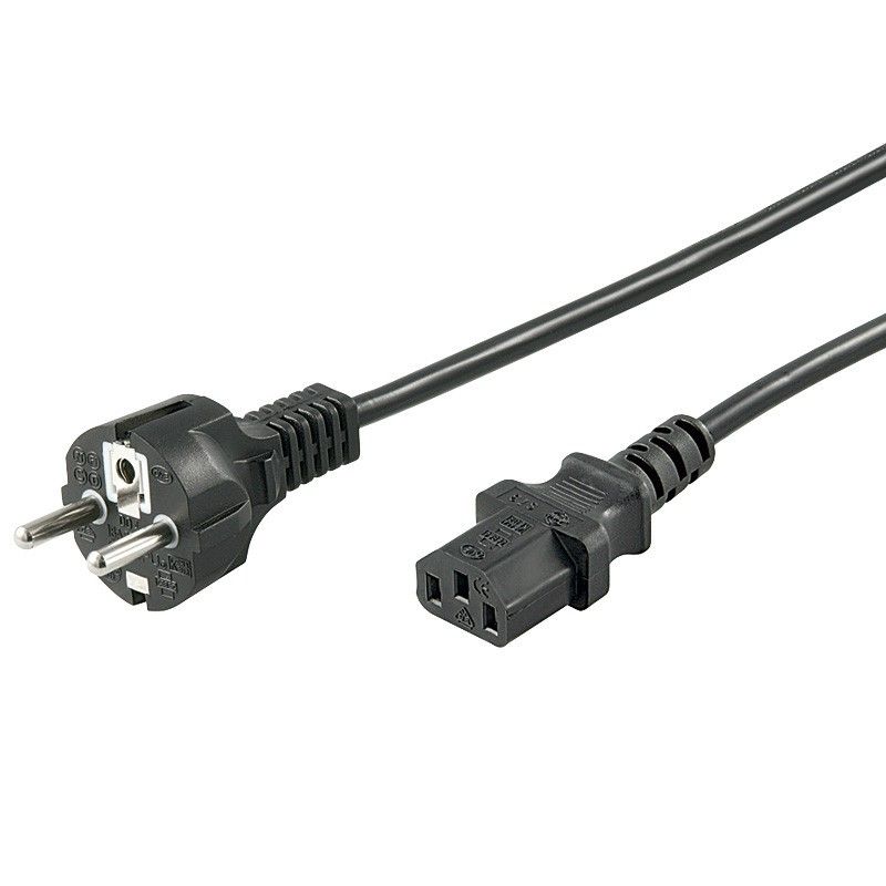 Kabel zasilający Schuko do C13 3m czarny