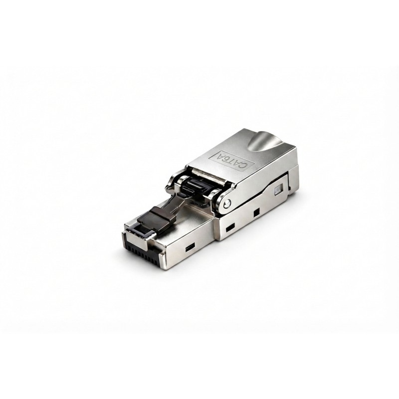 Złącze RJ45 DANICOM S/FTP CAT6A beznarzędziowe - do rdzenia stałego