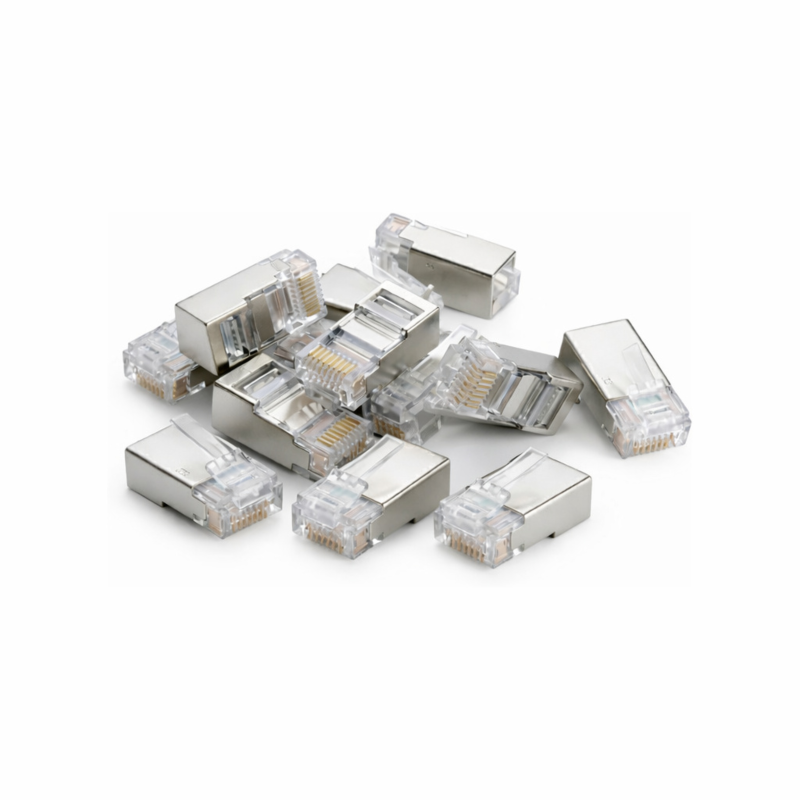 Złącze przelotowe DANICOM FTP CAT6 RJ45 - elastyczny rdzeń przelotowy - 10 sztuk