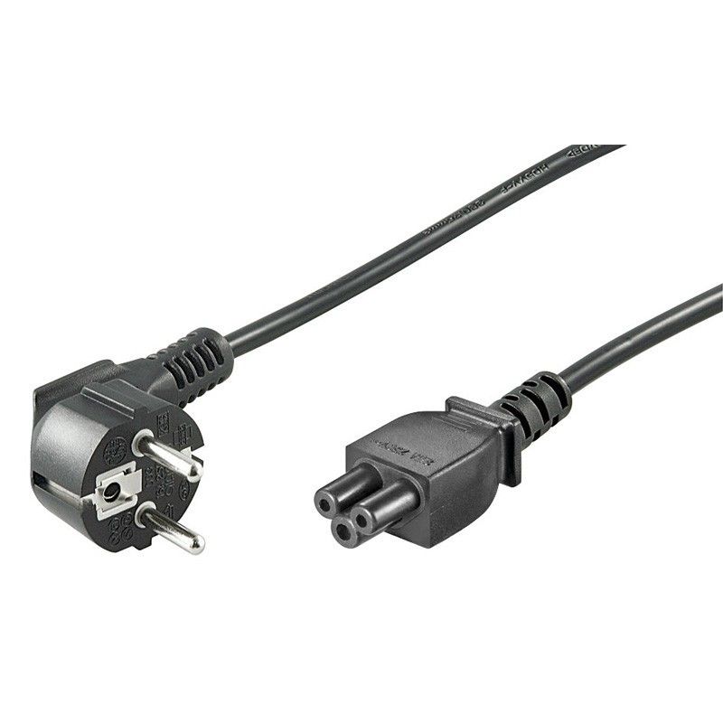 Kabel zasilający kątowy Schuko do C5 1,80m czarny