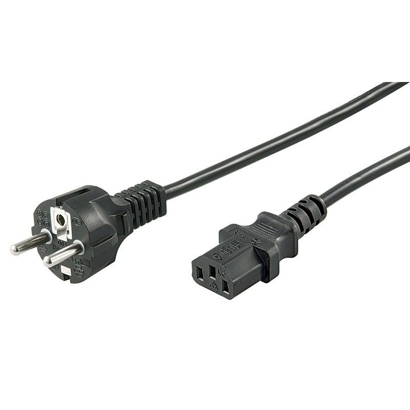 Kabel zasilający Schuko do C13 1,50m czarny