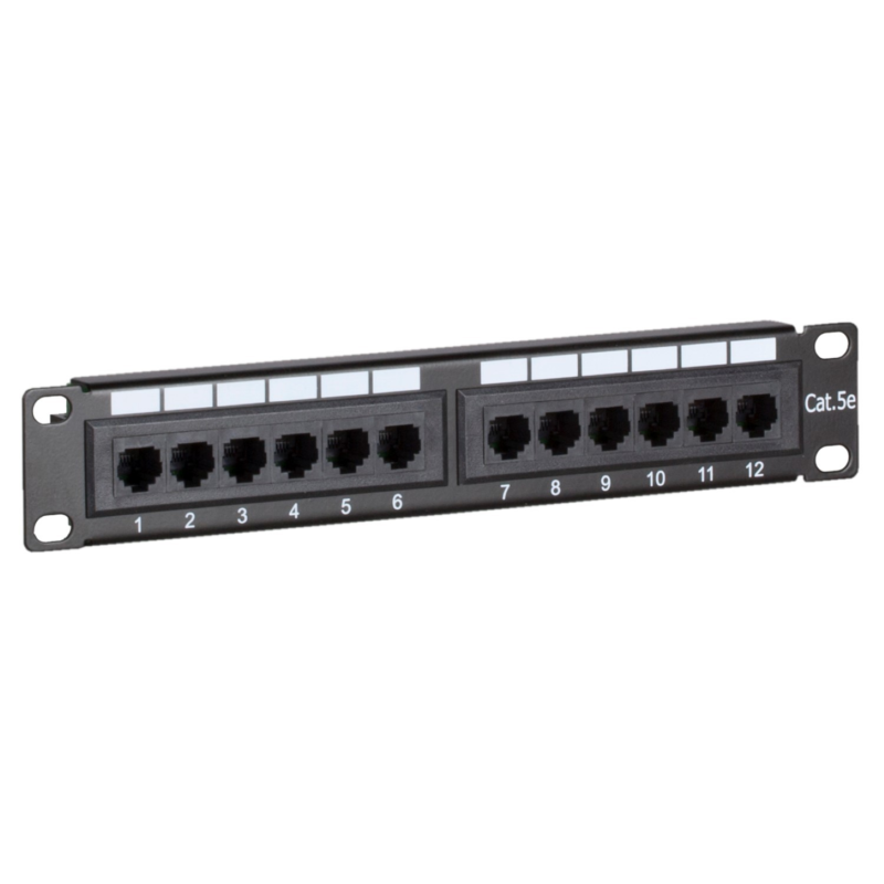 Panel krosowy UTP CAT5e 10 cali - 12 portów