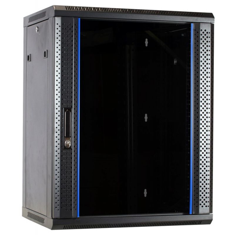 Szafka ścienna 15U, rozmontowana, z drzwiami szklanymi 600x450x770mm (szer. x gł. x wys.)