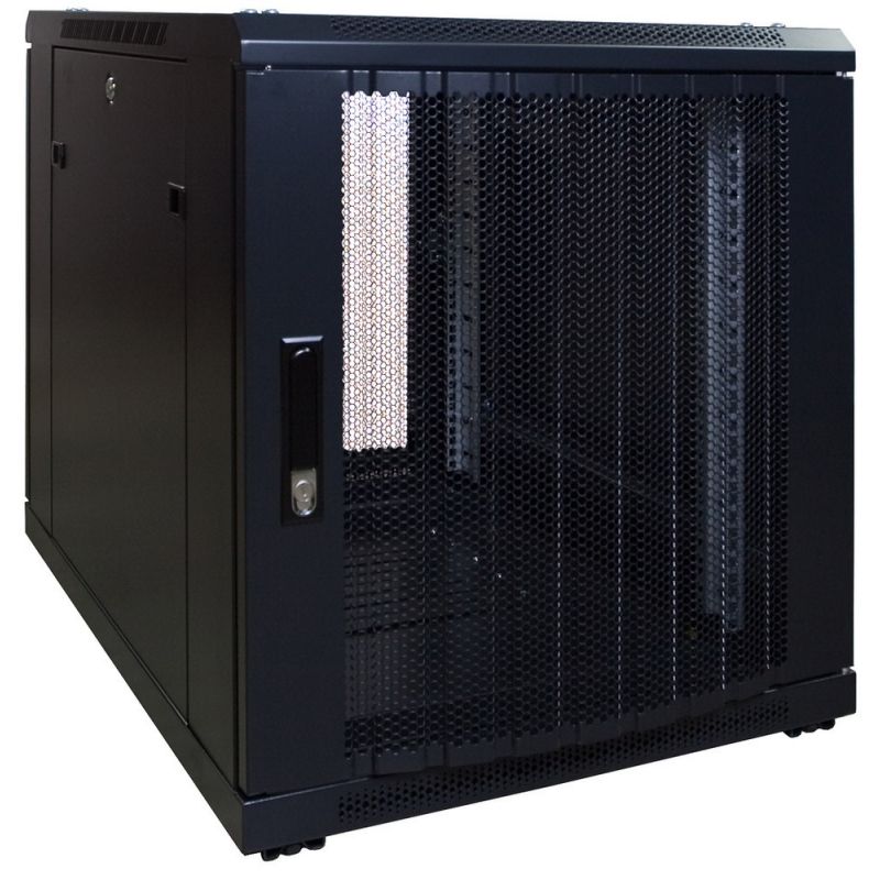 Mini szafa serwerowa 12U z drzwiami perforowanymi 600x600x720mm (szer. x gł. x wys.)