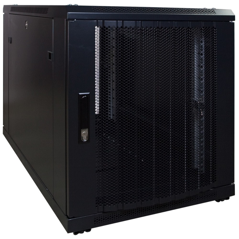 Mini szafa serwerowa 12U z drzwiami perforowanymi 600x1200x720mm (szer. x gł. x wys.)
