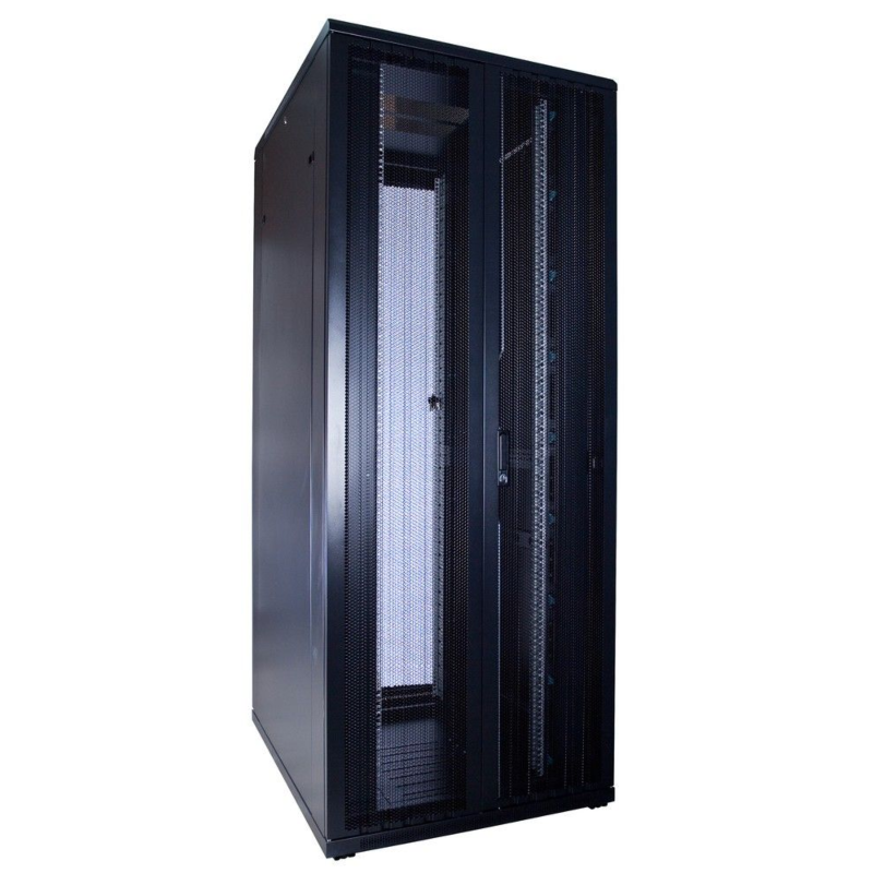 Szafa serwerowa 42U z podwójnymi perforowanymi drzwiami przednimi i tylnymi 800x1200x2000mm (szer. x gł. x wys.)