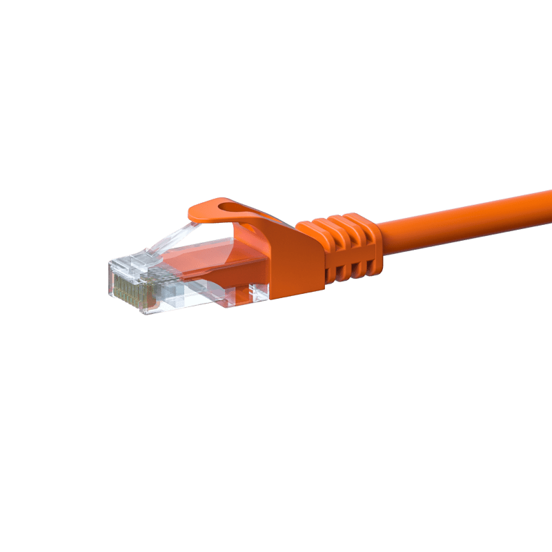 Kabel krosowy UTP CAT5e 7,5 m pomarańczowy - 100% miedź