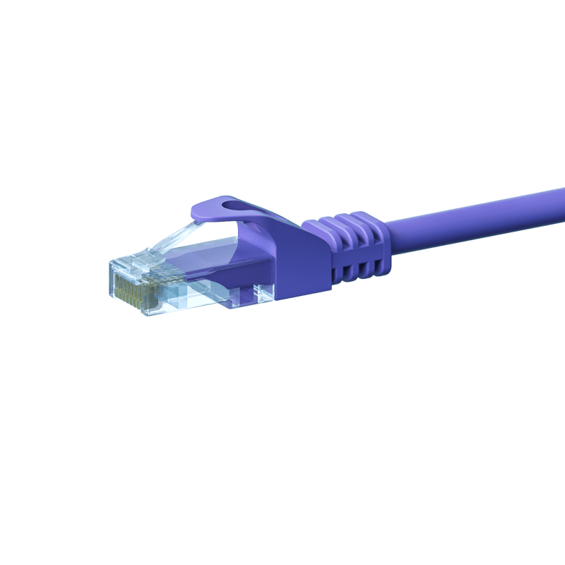 Kabel krosowy UTP CAT5e 10m fioletowy - 100% miedź
