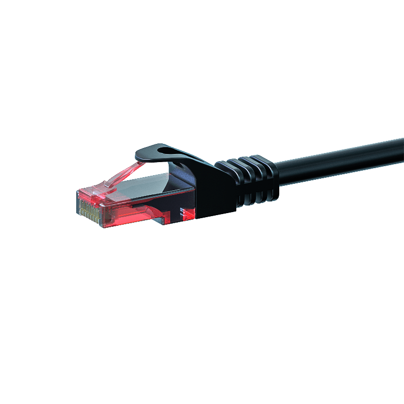 Kabel krosowy UTP CAT6 3m czarny - 100% miedź