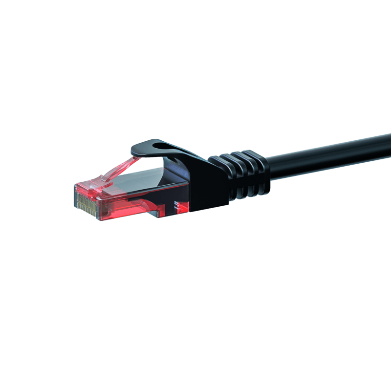 Kabel krosowy UTP CAT6 30m czarny - 100% miedź