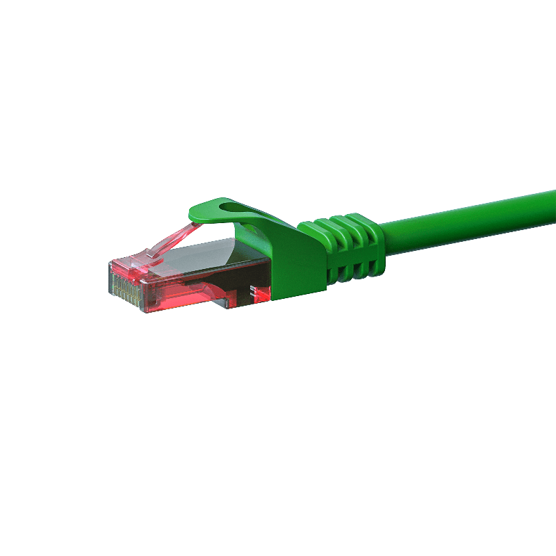 Kabel krosowy UTP CAT6 1m zielony - 100% miedź