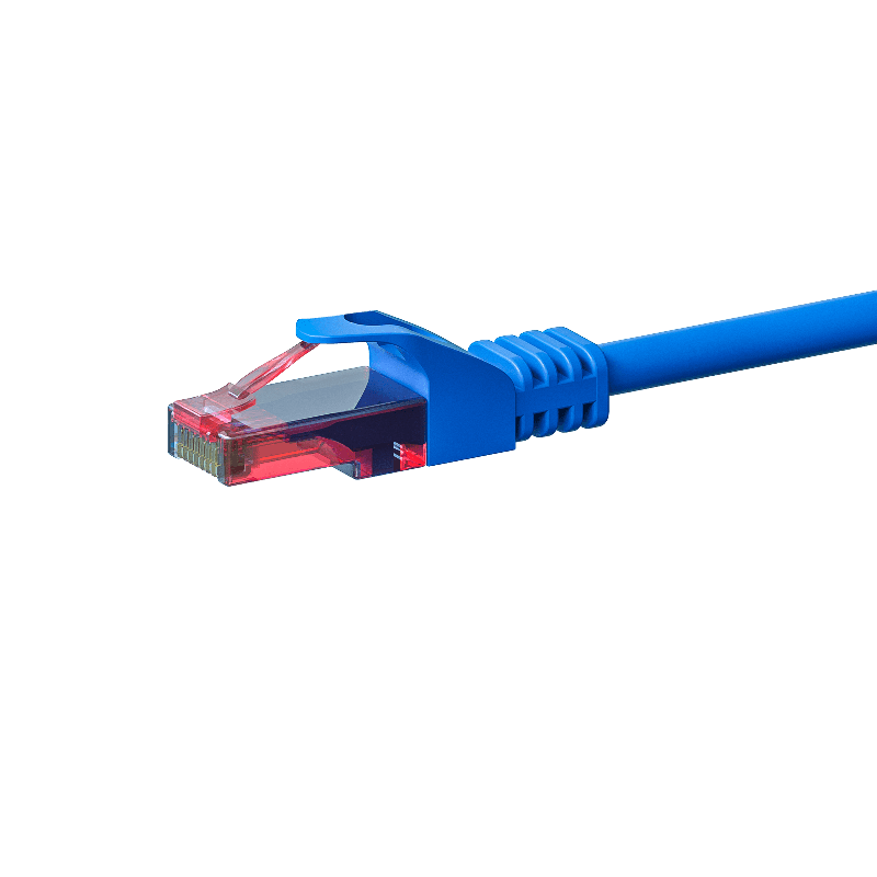 Kabel krosowy UTP CAT6 0,50m niebieski - 100% miedź