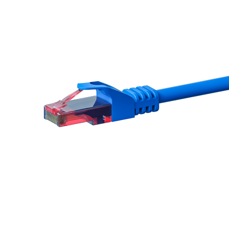 Kabel krosowy UTP CAT6 1,50 m niebieski - 100% miedź