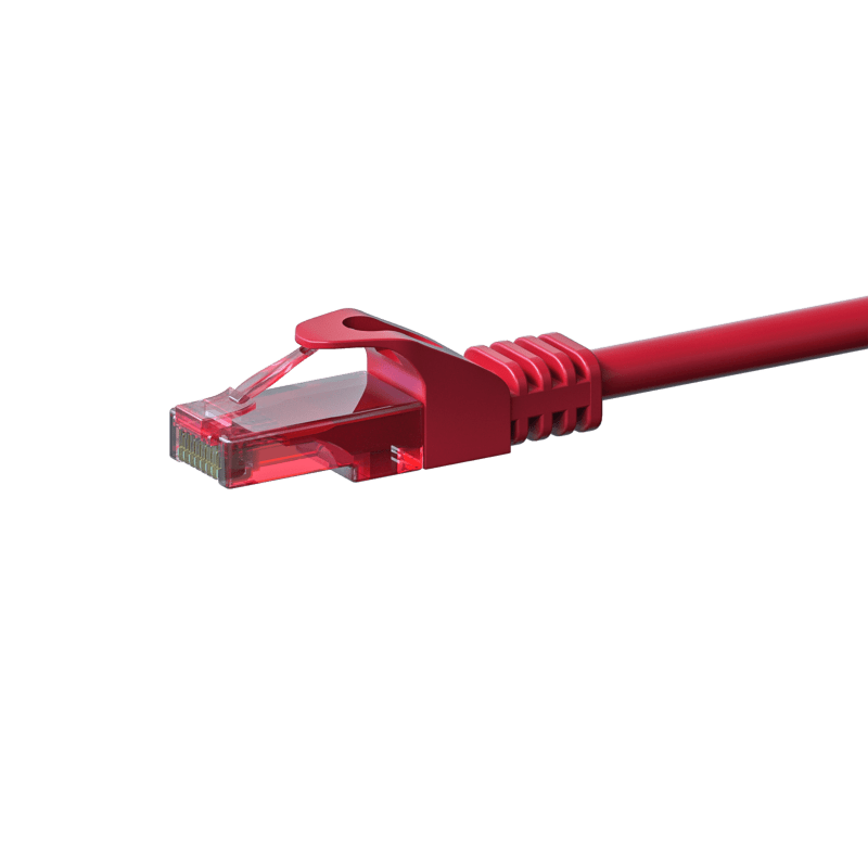 Kabel krosowy UTP CAT6 50m czerwony - 100% miedź