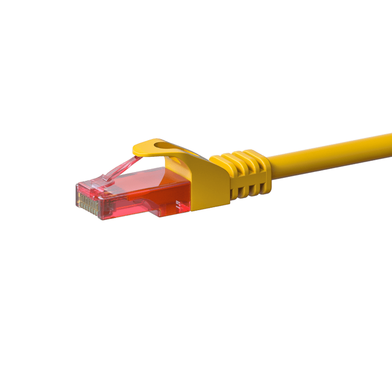Kabel krosowy UTP CAT6 1m żółty - 100% miedź