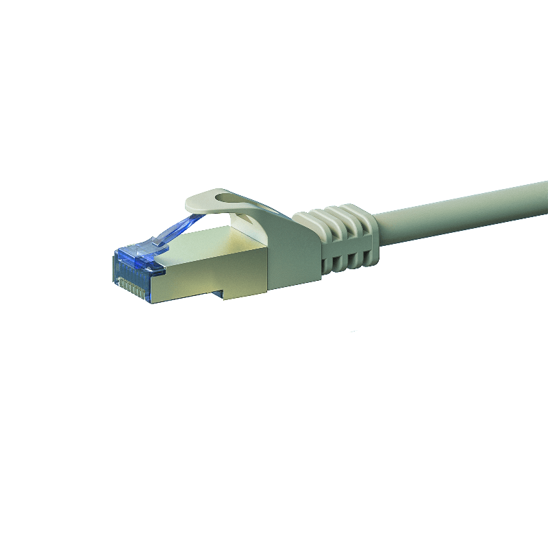 Kabel krosowy CAT6a S/FTP (PIMF) 0,25 m szary