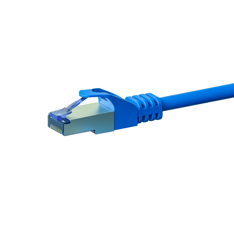 Kabel krosowy CAT6a S/FTP (PIMF) 15 m niebieski