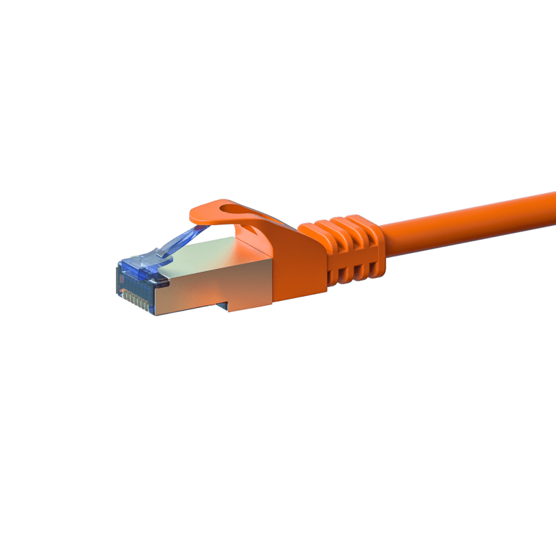 Kabel krosowy CAT6a S/FTP (PIMF) 7,50 m pomarańczowy