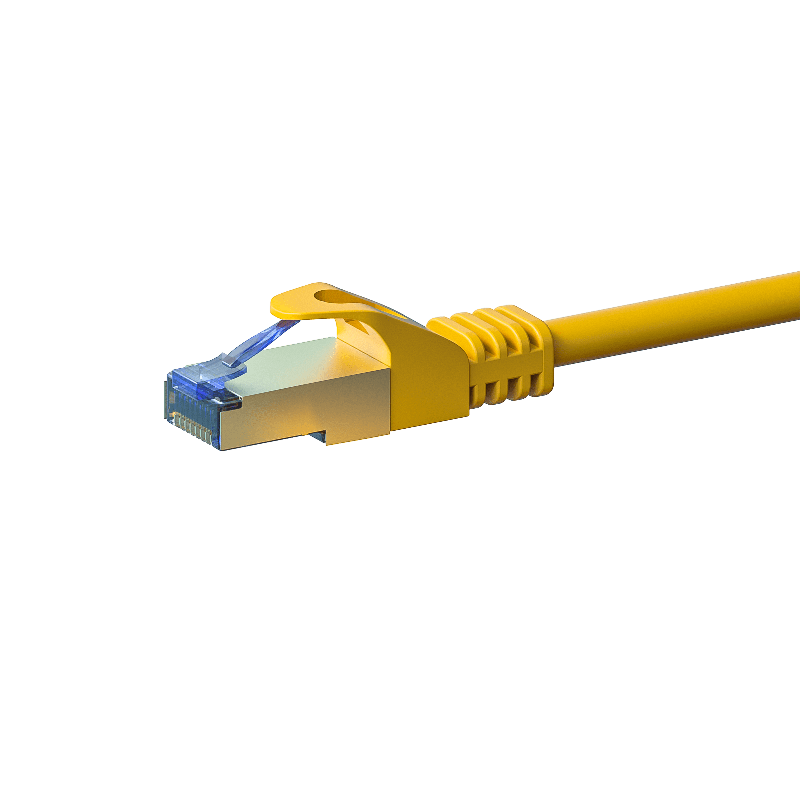Kabel krosowy CAT6a S/FTP (PIMF) 15m żółty