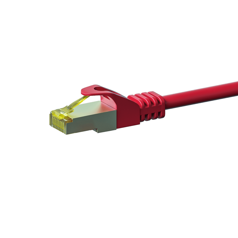 Kabel krosowy Cat7 S/FTP (PIMF) 7,50 m czerwony