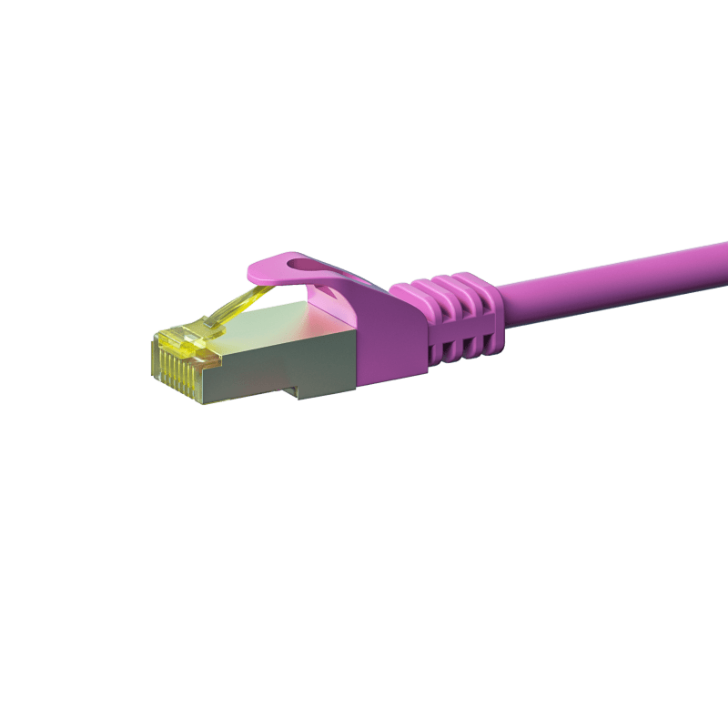 Kabel krosowy Cat7 S/FTP (PIMF) 1,50 m różowy