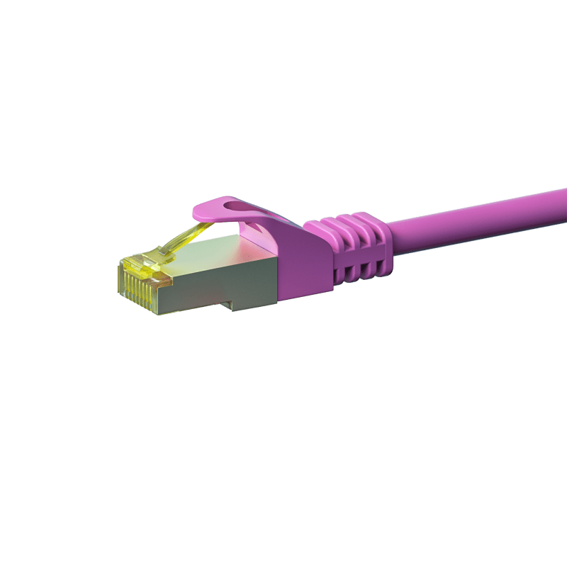 Kabel krosowy Cat7 S/FTP (PIMF) 2m różowy